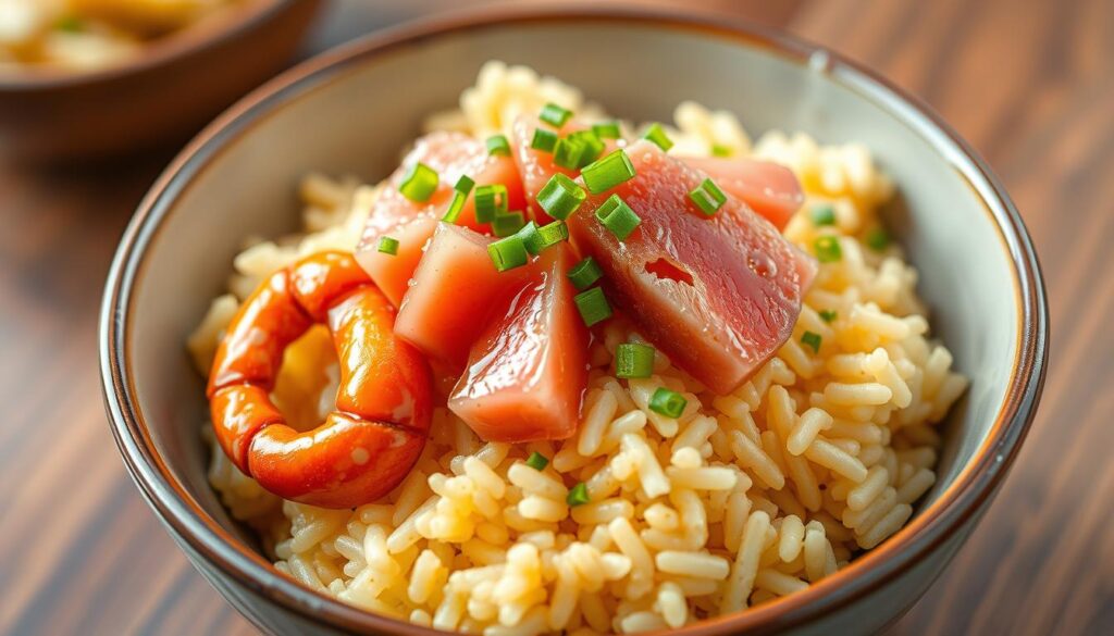 rice imitation crab and tuna