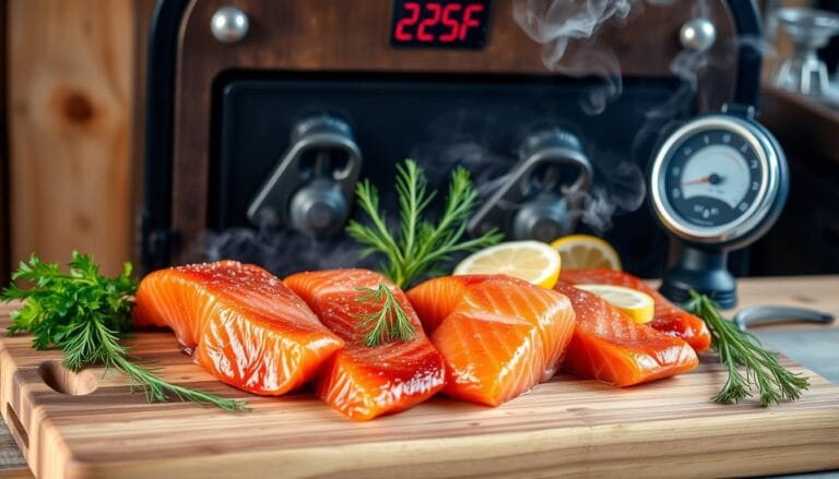how long to smoke salmon at 225