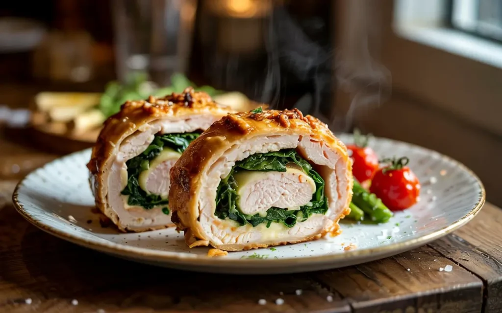 Delicious Spinach Stuffed Chicken Roll